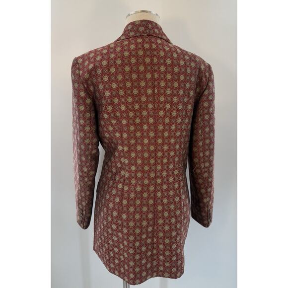 The Limited Collection Red Brown Size Med Button Long Sleeve Lined Blazer Work - Picture 3 of 5